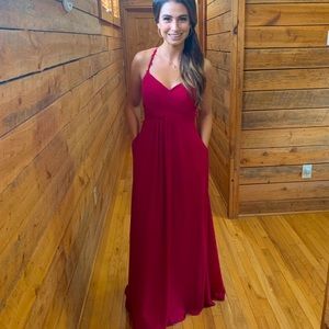 Azazie Maven Burgundy size 2 Bridesmaid Dress